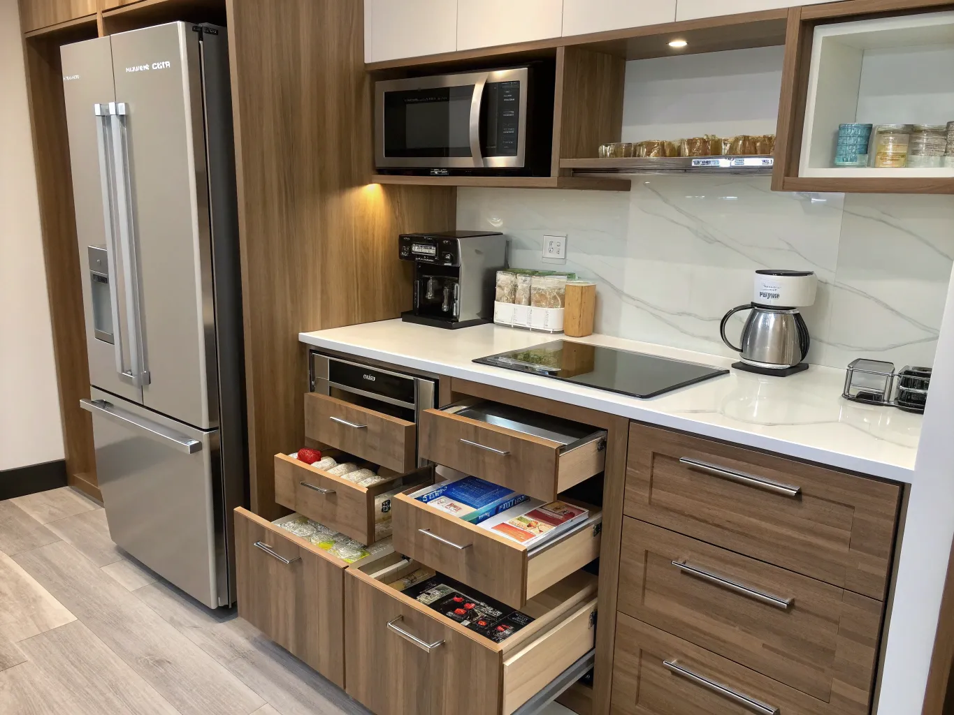 Kompakt køkken med smarte opbevaringsløsninger